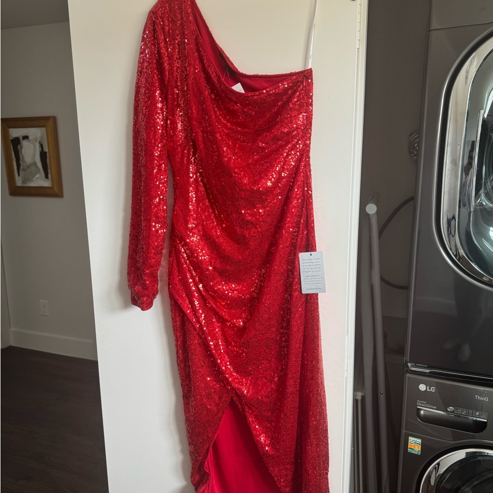 Lulu's Vibrant Red Sequin Dress